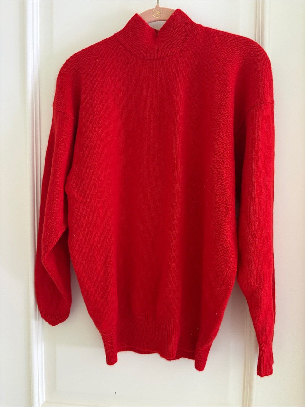 Neiman Marcus Red Turtleneck Sweater